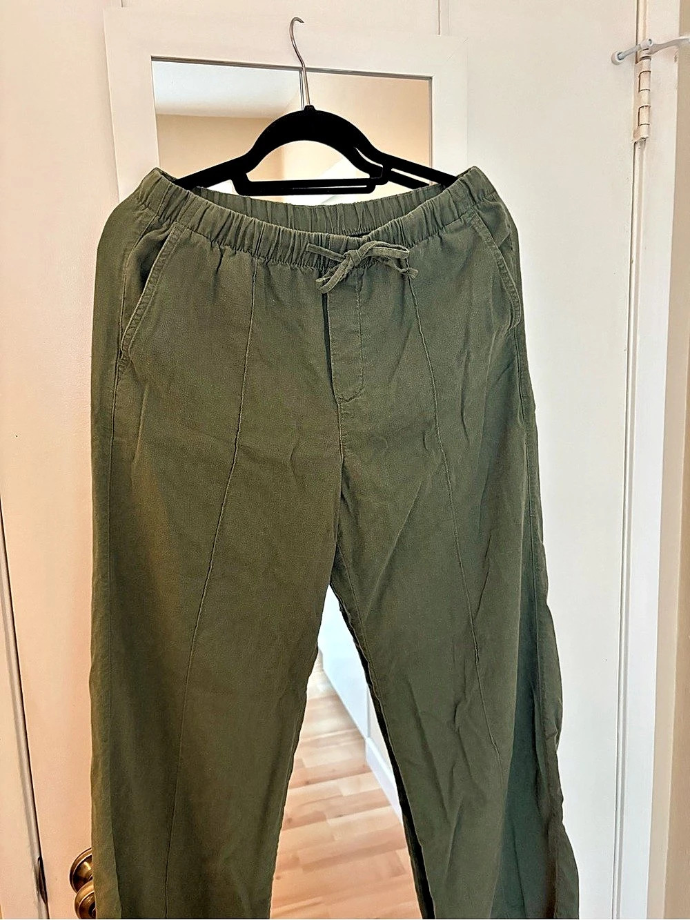 Gap Pull-On Wide-Leg Linen Pants - Medium